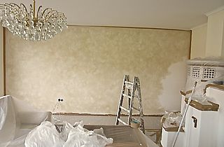 Raumgestaltung mit Wischtechnik