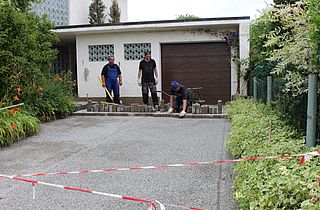 Garagenzufahrt vorher