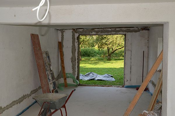 Durchbruch für Terrassentür