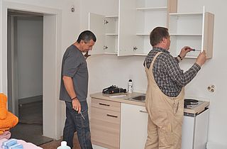 Aufbau einer Singleküche