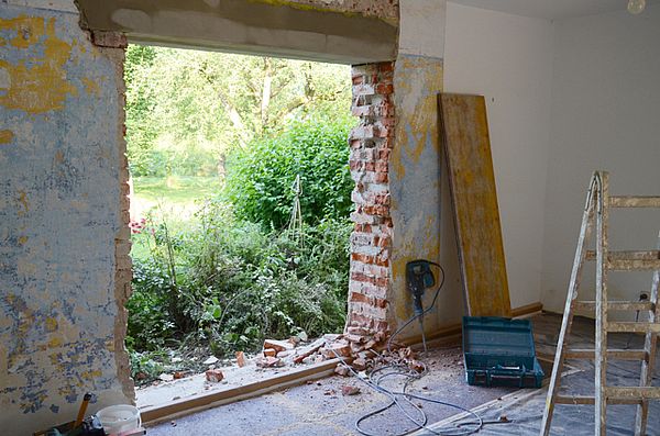 Durchbruch für doppelflügelige Terrassentür (nach statischen Vorgaben) 