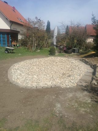 Kies aufgefüllt